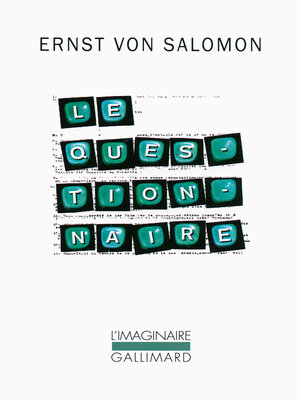 cover image of Le questionnaire